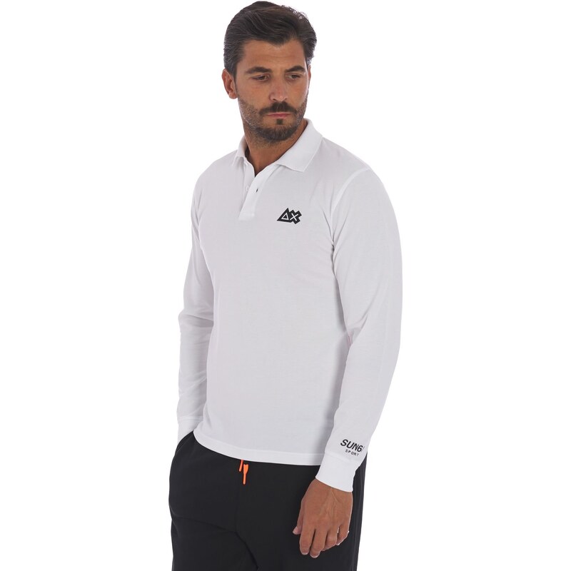 POLO SUN 68 SPORT MANICA LUNGA, Colore Bianco