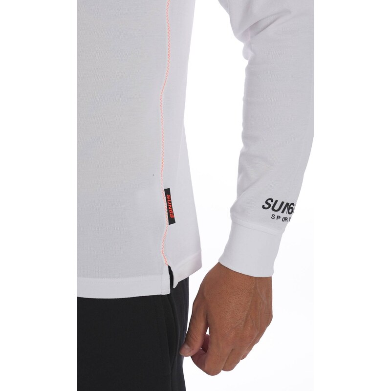 POLO SUN 68 SPORT MANICA LUNGA, Colore Bianco
