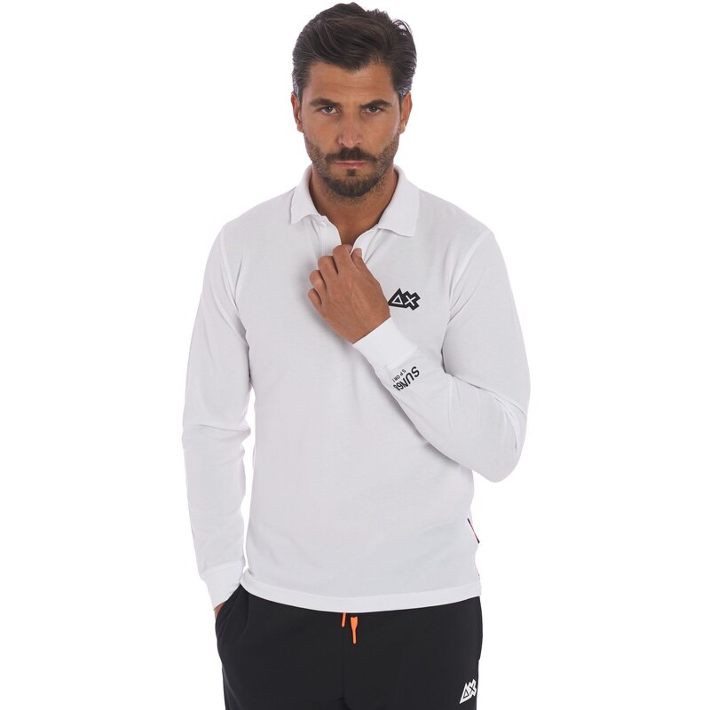 POLO SUN 68 SPORT MANICA LUNGA, Colore Bianco