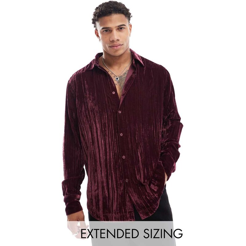 Camicia Oversize Asos Uomo Camicie Camicia Squadrata Camicia Rever
