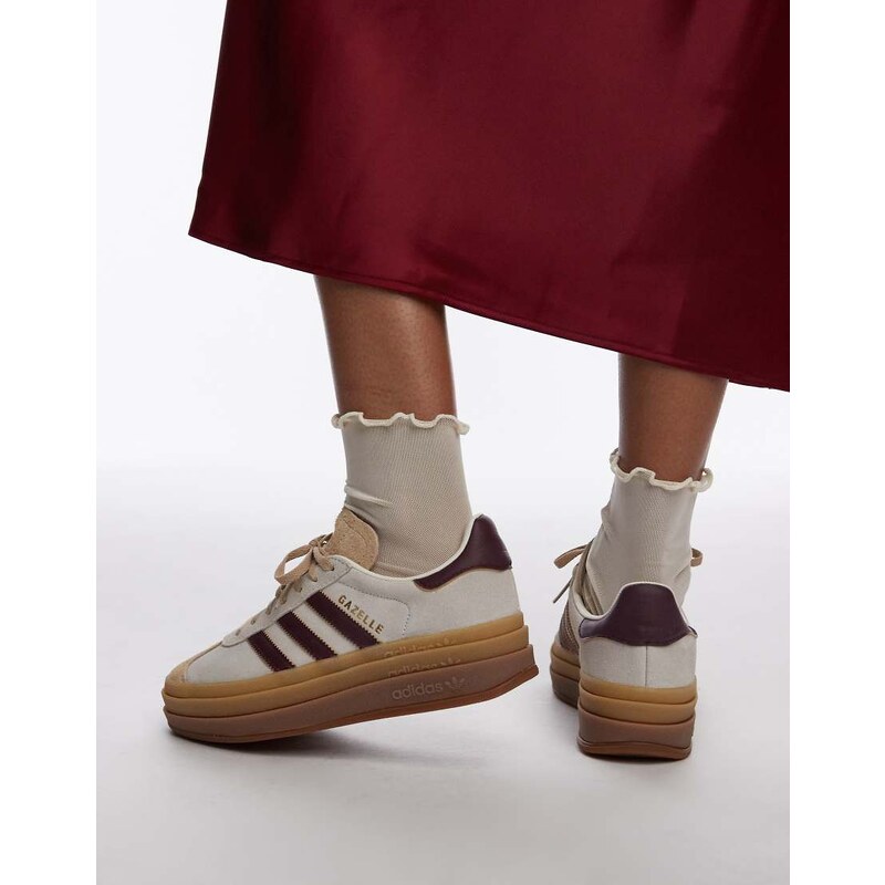 adidas Originals - Gazelle Bold - Sneakers color crema e bordeaux - In  esclusiva per ASOS-Bianco - Stileo.it
