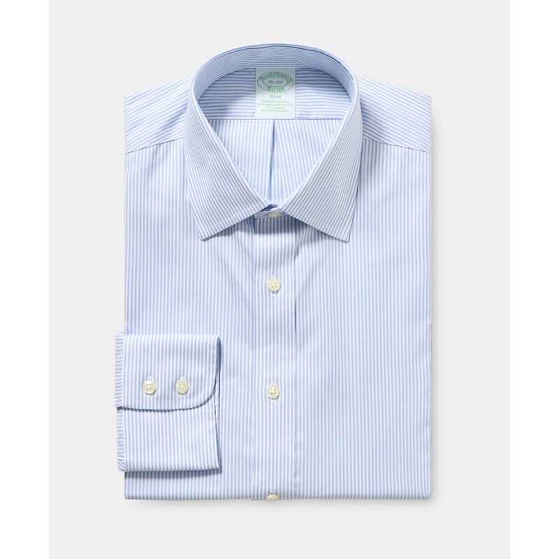 dinner dress code on royal caribbean Brooks Brothers Stretch Supima Cotton Non-Iron English Spread Collar,  Alternating Windowpane Dress Shirt  Craig Reagin Clothiers