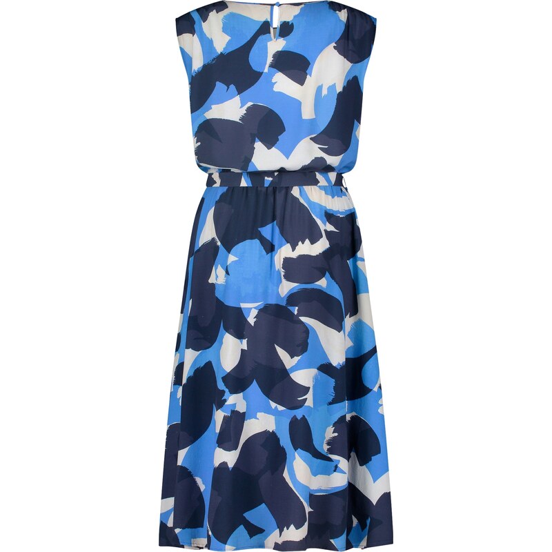 Abito lungo in chiffon con spacco sulla gamba e spalle scoperte