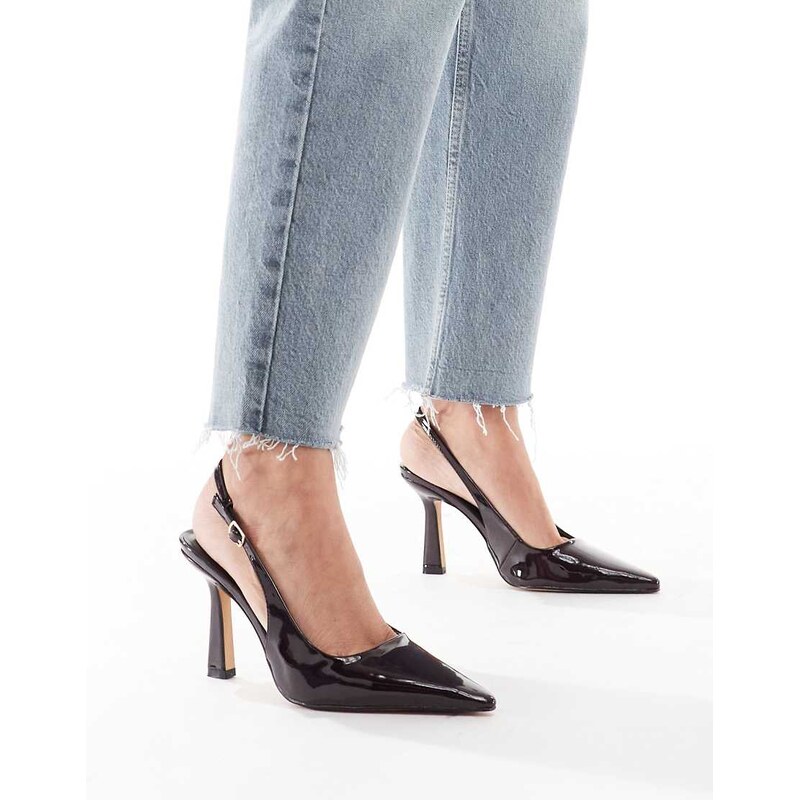 schuh Shona Scarpe con tacco bordeaux verniciato con cinturino