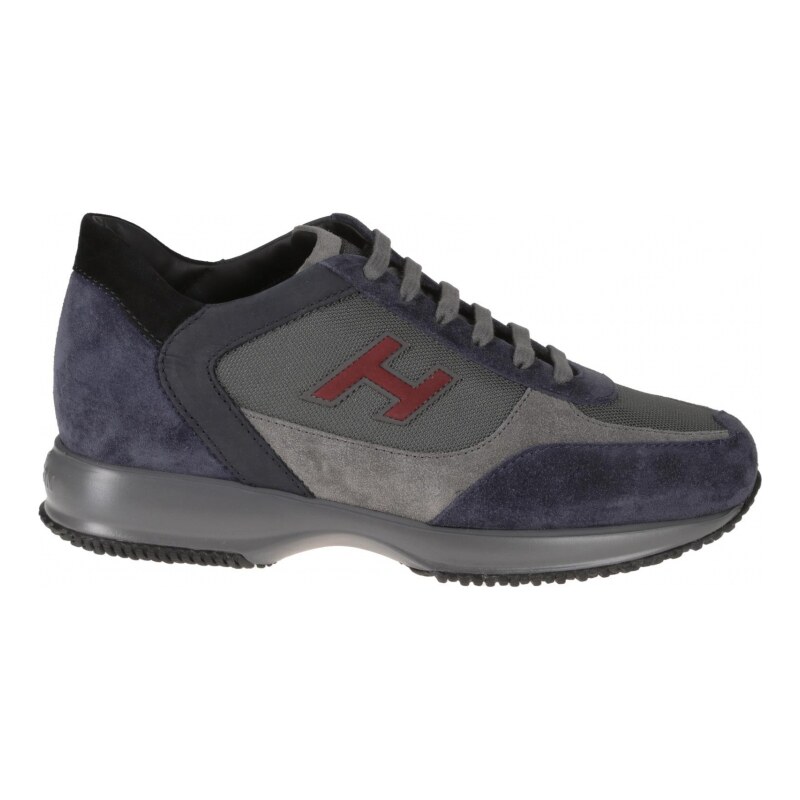 Hogan scarpe azzurro e grigio uomo in camoscio