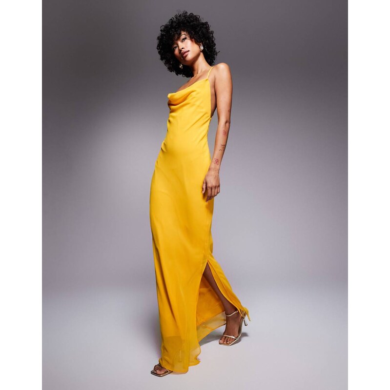 Asos Design Pantaloni Color Senape ASOS DESIGN Vestito Lungo