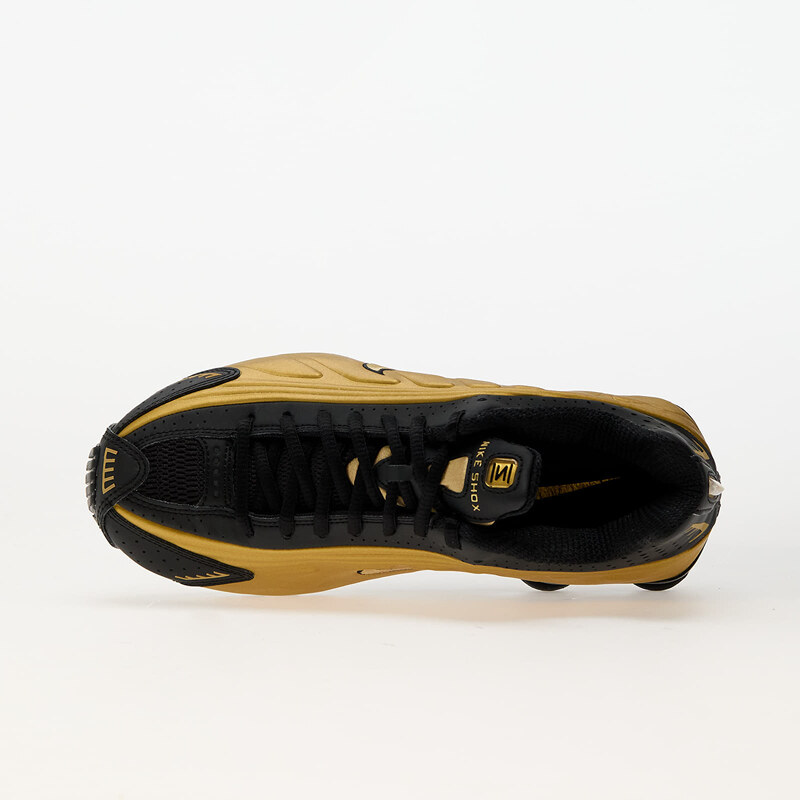 Nike W Shox R4 Black/ Metallic Gold-Metallic Silver