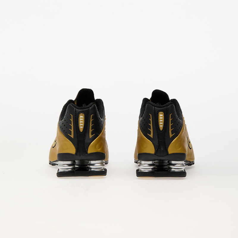 Nike W Shox R4 Black/ Metallic Gold-Metallic Silver