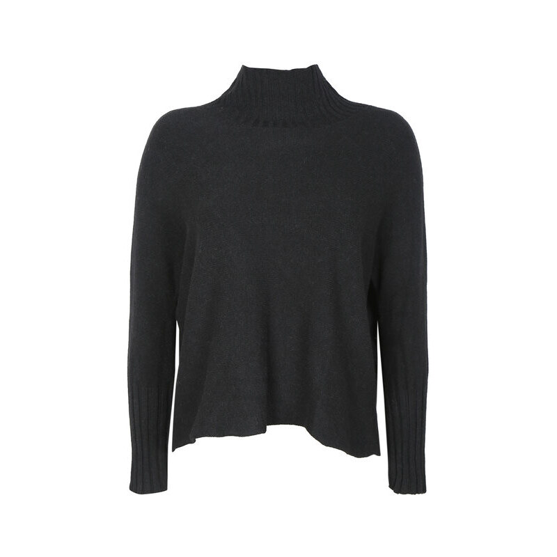 Solada Maglione Donna Oversize a Collo Alto Nero Taglia Unica