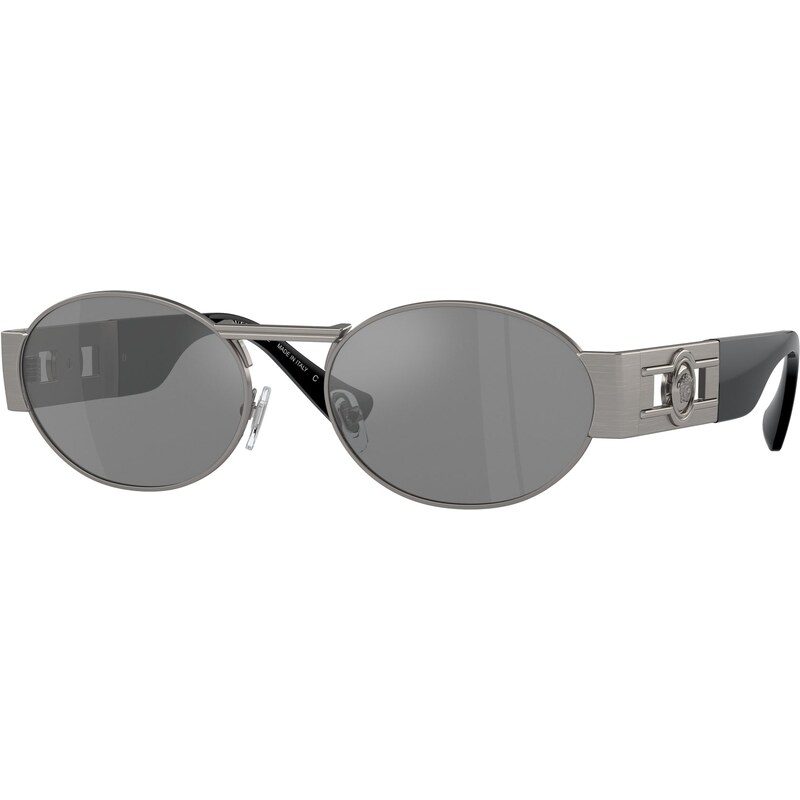 Versace Unisex VE2264 10016G Occhiali da sole Metallo Grigio Grigio Rotonda Specchiate Specchiato