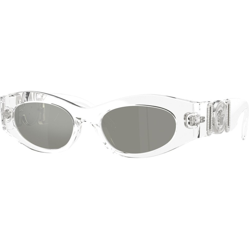 Versace Donna VE4480U 148/30 Occhiali da sole Iniettato Trasparente Verde Rotonda Specchiate