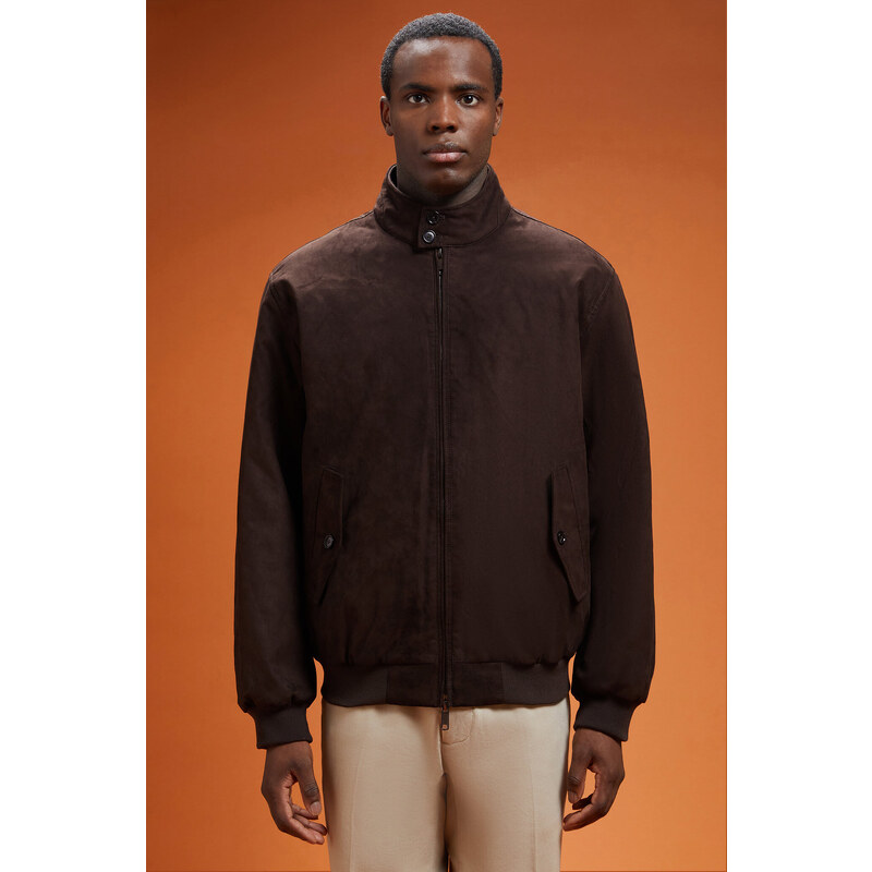 Doppelganger Giubbino uomo in ecopelle scamosciato imbottito