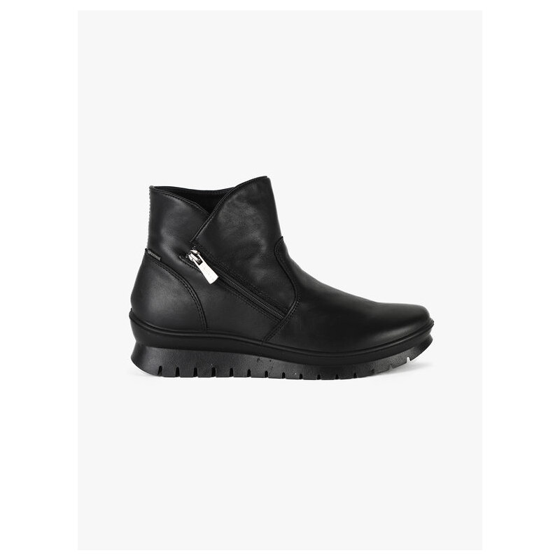 Igi&Co Stivaletti Donna In Pelle Con Zeppa Tronchetti Nero Taglia 35
