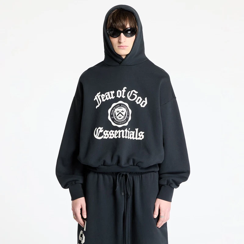 Felpa Fear Of God Essentials Off Black Taglia S – 100% Autentica, Nuova Con Etichette