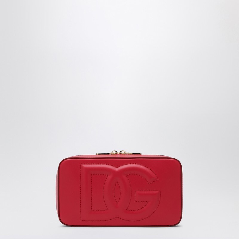 Dolce&Gabbana Borsa a tracolla rossa in pelle con logo