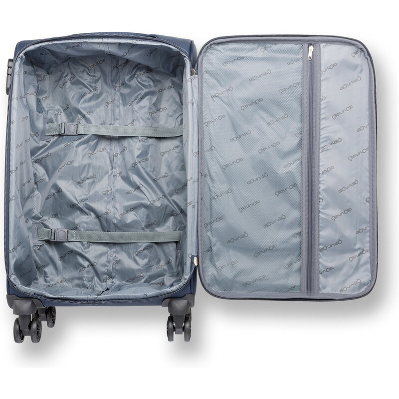 Trolley medio in tessuto blu Govago