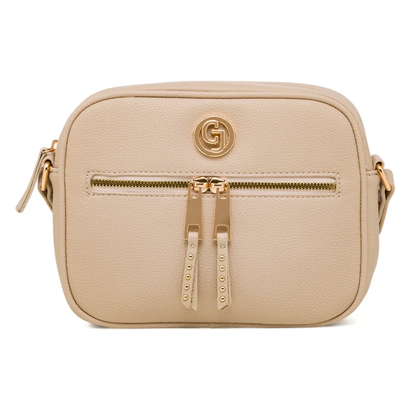 Borsa A Tracolla Donna Piccola Beige, In Tessuto, Con Tracolla Regolabile, Pratica E Leggera Per Ogni Giorno