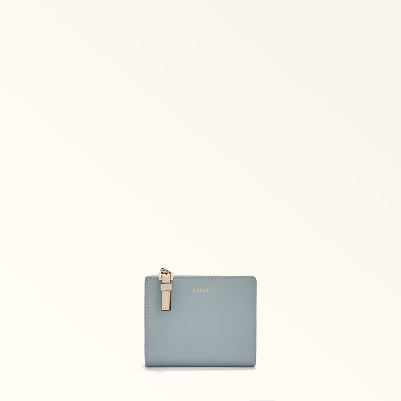 Furla Nuvola Portafoglio Compatto S Nuvola Blu Pelle Di Vitello Claris Lux Con Effetto Color-block Donna