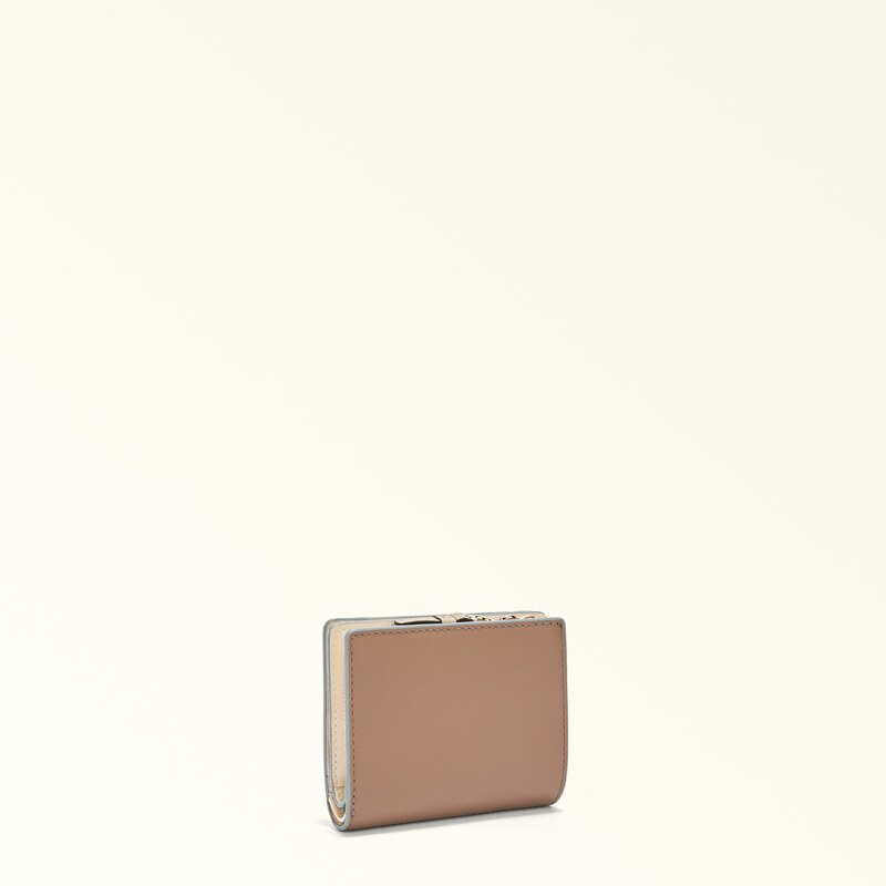 Furla Nuvola Portafoglio Compatto S Nuvola Blu Pelle Di Vitello Claris Lux Con Effetto Color-block Donna