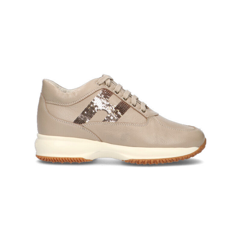 HOGAN - INTERACTIVE Sneaker donna zenzero in pelle SNEAKERS