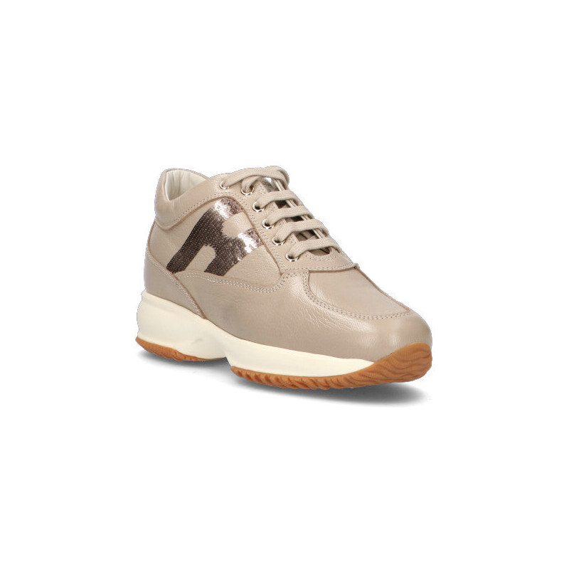 HOGAN - INTERACTIVE Sneaker donna zenzero in pelle SNEAKERS