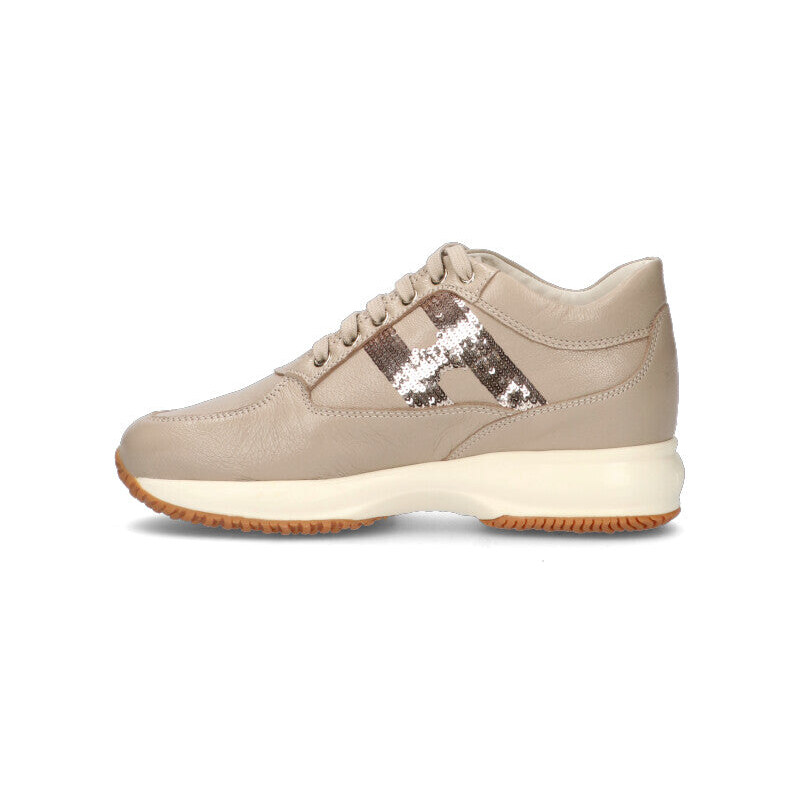 HOGAN - INTERACTIVE Sneaker donna zenzero in pelle SNEAKERS