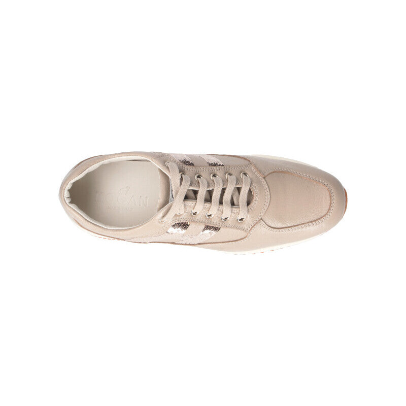 HOGAN - INTERACTIVE Sneaker donna zenzero in pelle SNEAKERS