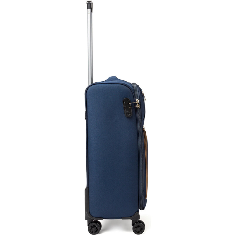 Trolley medio in tessuto blu Govago