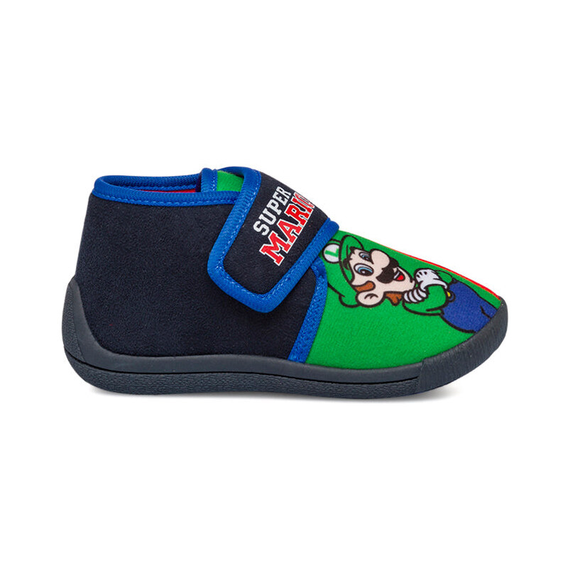 Pantofole da bambino blu con stampe Super Mario Kart