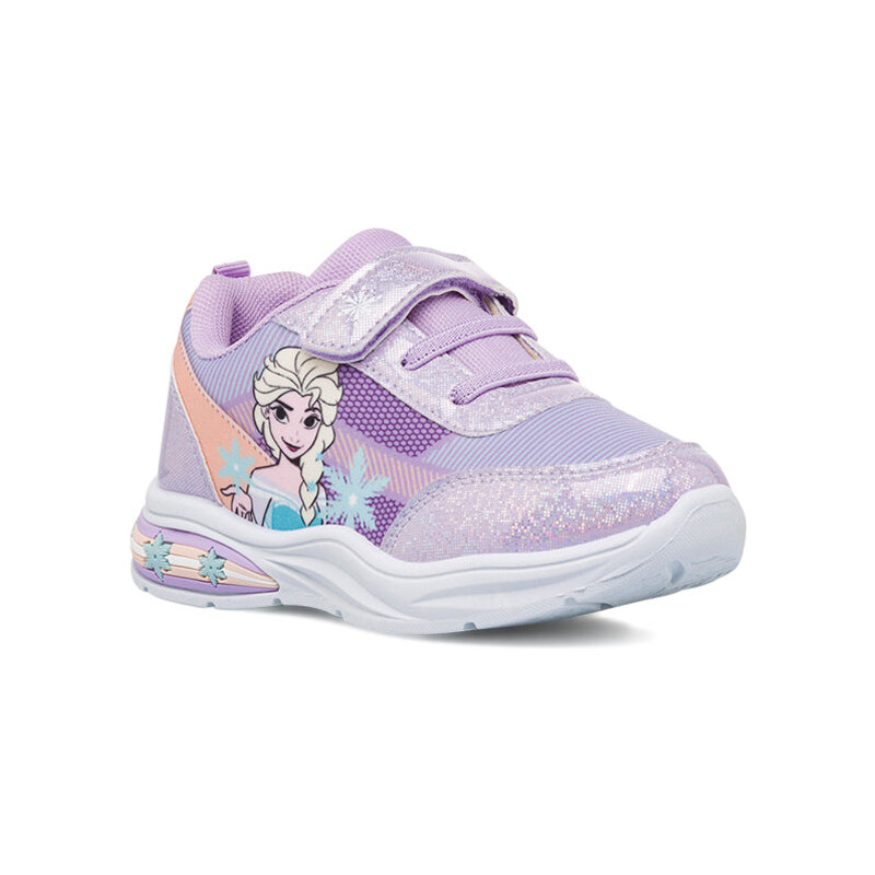 Sneakers lilla bambina primi passi Frozen con luci