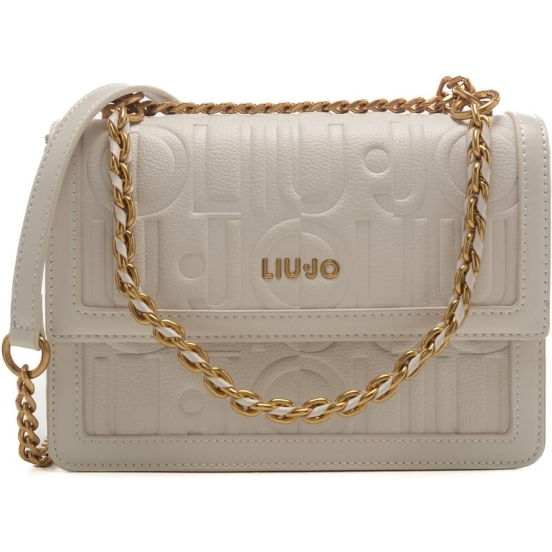 Liu Jo borsa crossbody da donna con logo lettering all over crema