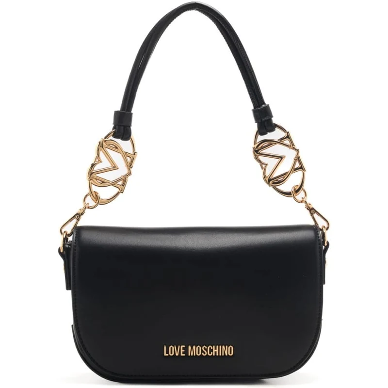 Borsa Moschino in tessuto con placca in metallo uomo
