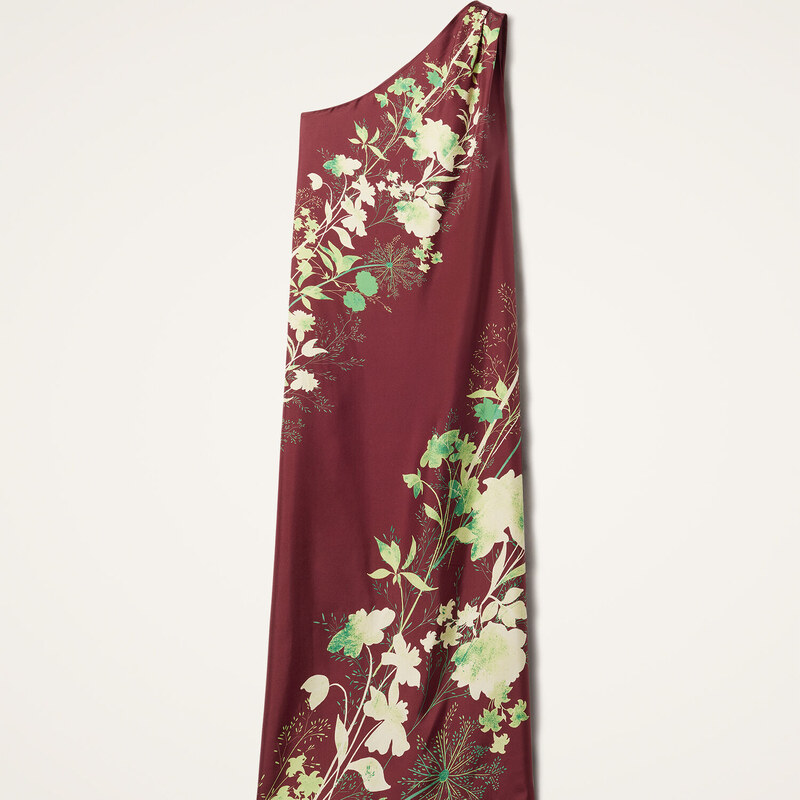 La DoubleJ Dresses gend - Roy Dress Woodland Placée Burgundy L 100% Silk
