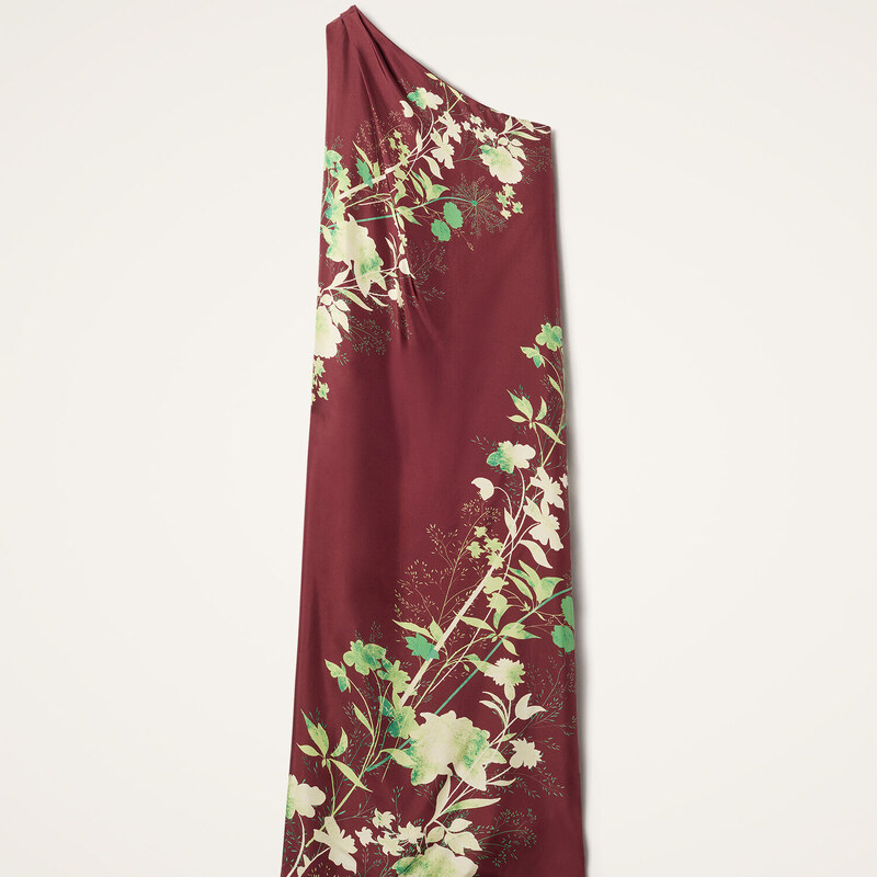 La DoubleJ Dresses gend - Roy Dress Woodland Placée Burgundy L 100% Silk