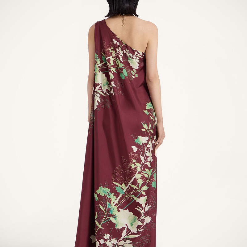 La DoubleJ Dresses gend - Roy Dress Woodland Placée Burgundy L 100% Silk