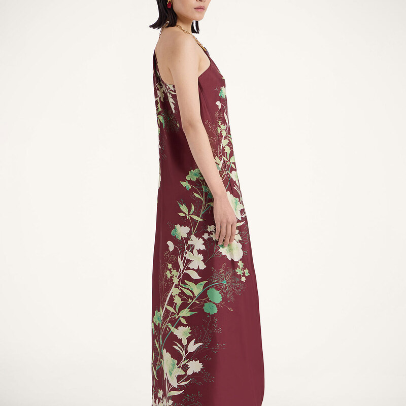 La DoubleJ Dresses gend - Roy Dress Woodland Placée Burgundy L 100% Silk