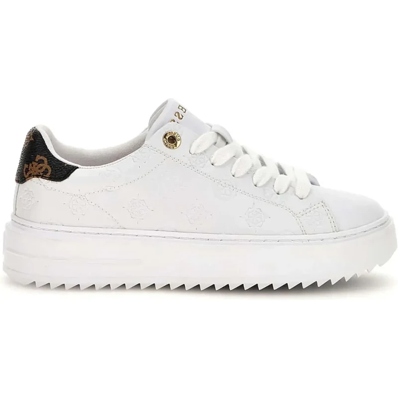 Guess Sneakers Donna Bianco - Modello FLPDS4 FAL12 In Ecopelle