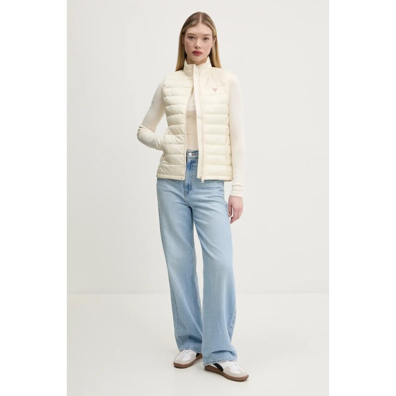 Guess Jeans smanicato donna colore beige W5RN55 WHAB2