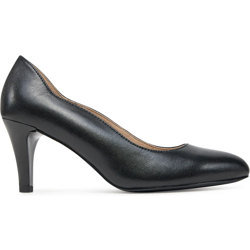 CAPRICE Décolleté Donna 9-22301-43 | Pelle Scamosciata Nera, Tacco Comodo Con Tecnologia Antishock E Memotion, 41 EU