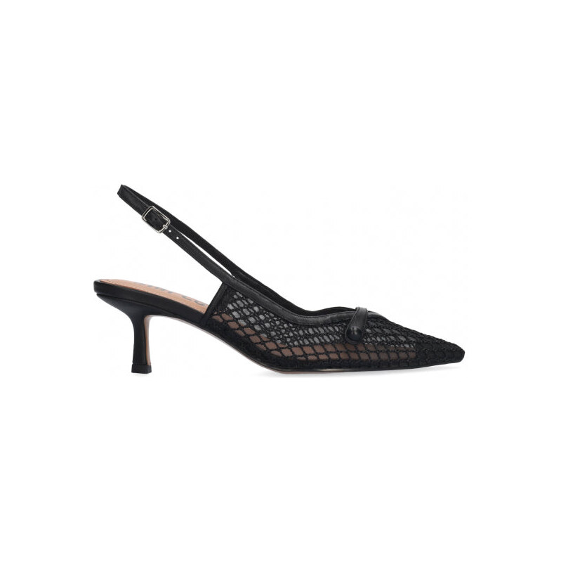 Scarpa con tacco nera a rete Bibi Lou