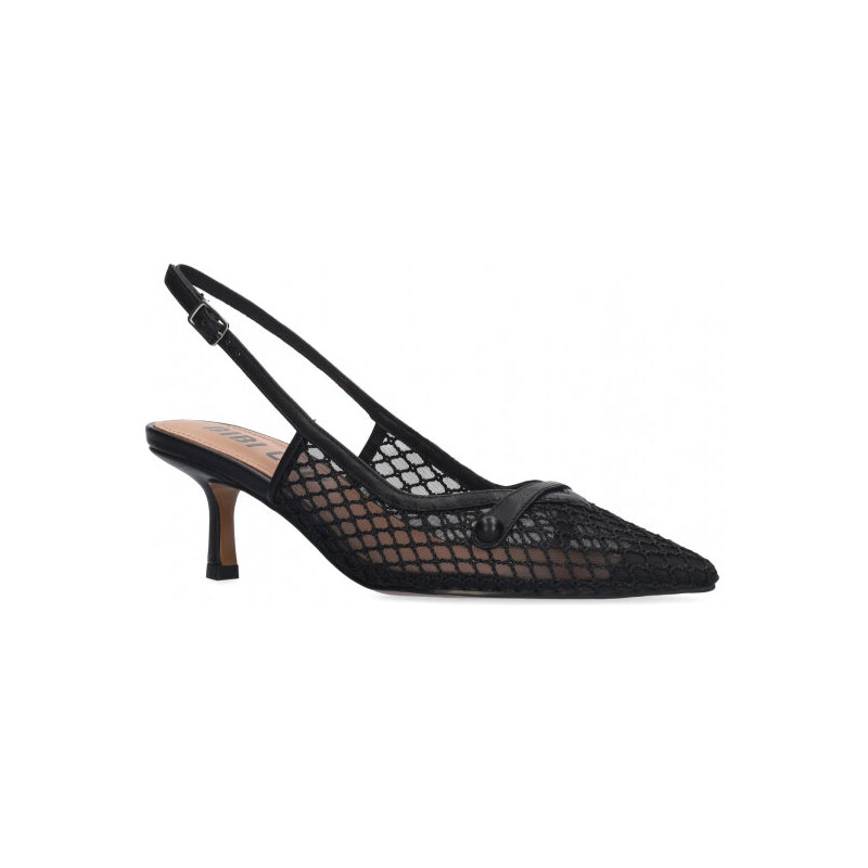 Scarpa con tacco nera a rete Bibi Lou