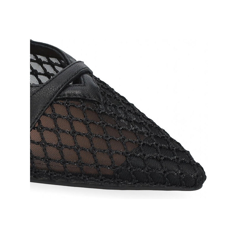 Scarpa con tacco nera a rete Bibi Lou