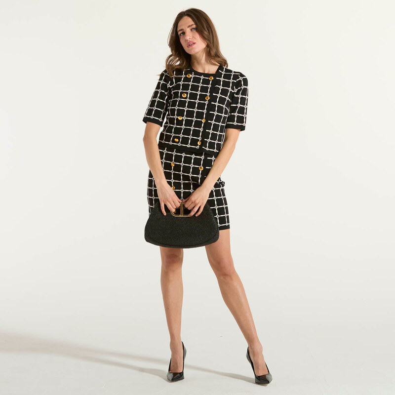 Elisabetta Franchi cardigan in jacquard logo