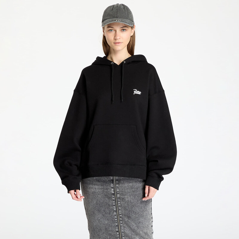 Felpa Patta Bark Boxy Hooded Sweater UNISEX Black S