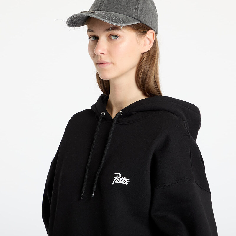 Felpa Patta Bark Boxy Hooded Sweater UNISEX Black S