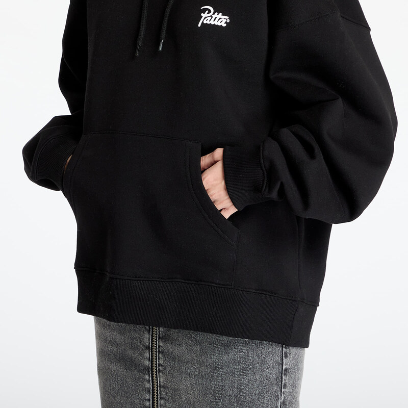 Felpa Patta Bark Boxy Hooded Sweater UNISEX Black S
