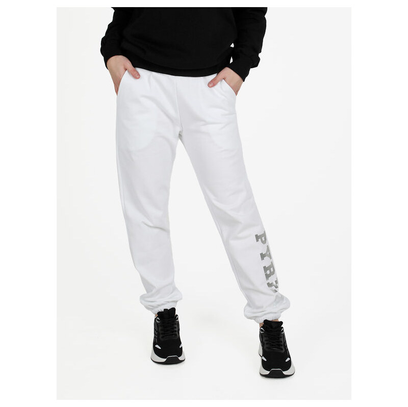 Pyrex Pantaloni Donna Sportivi In Felpa Bianco Taglia L