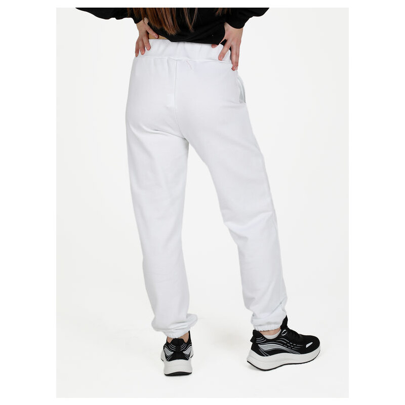 Pyrex Pantaloni Donna Sportivi In Felpa Bianco Taglia L
