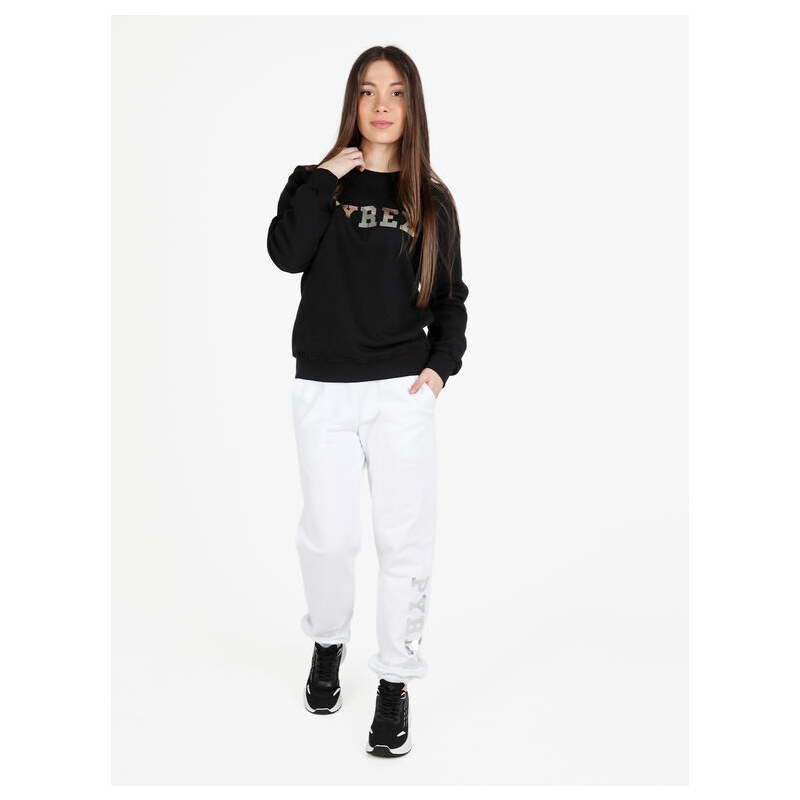 Pyrex Pantaloni Donna Sportivi In Felpa Bianco Taglia L
