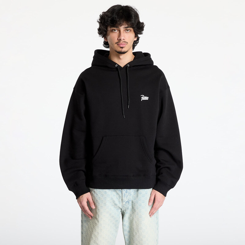 Felpa Patta Bark Boxy Hooded Sweater UNISEX Black S